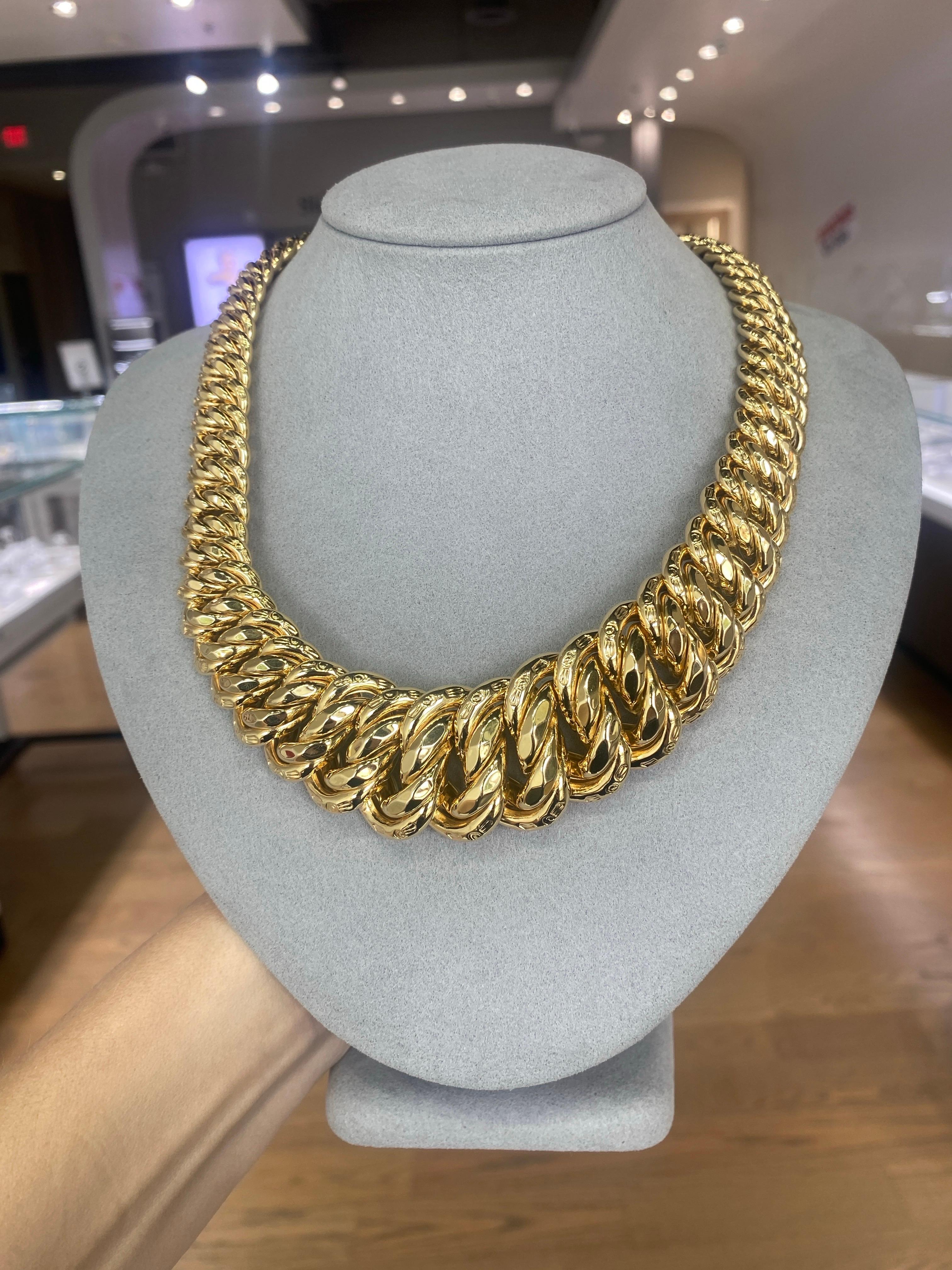 Collier italien en or jaune 14 carats en vente 6