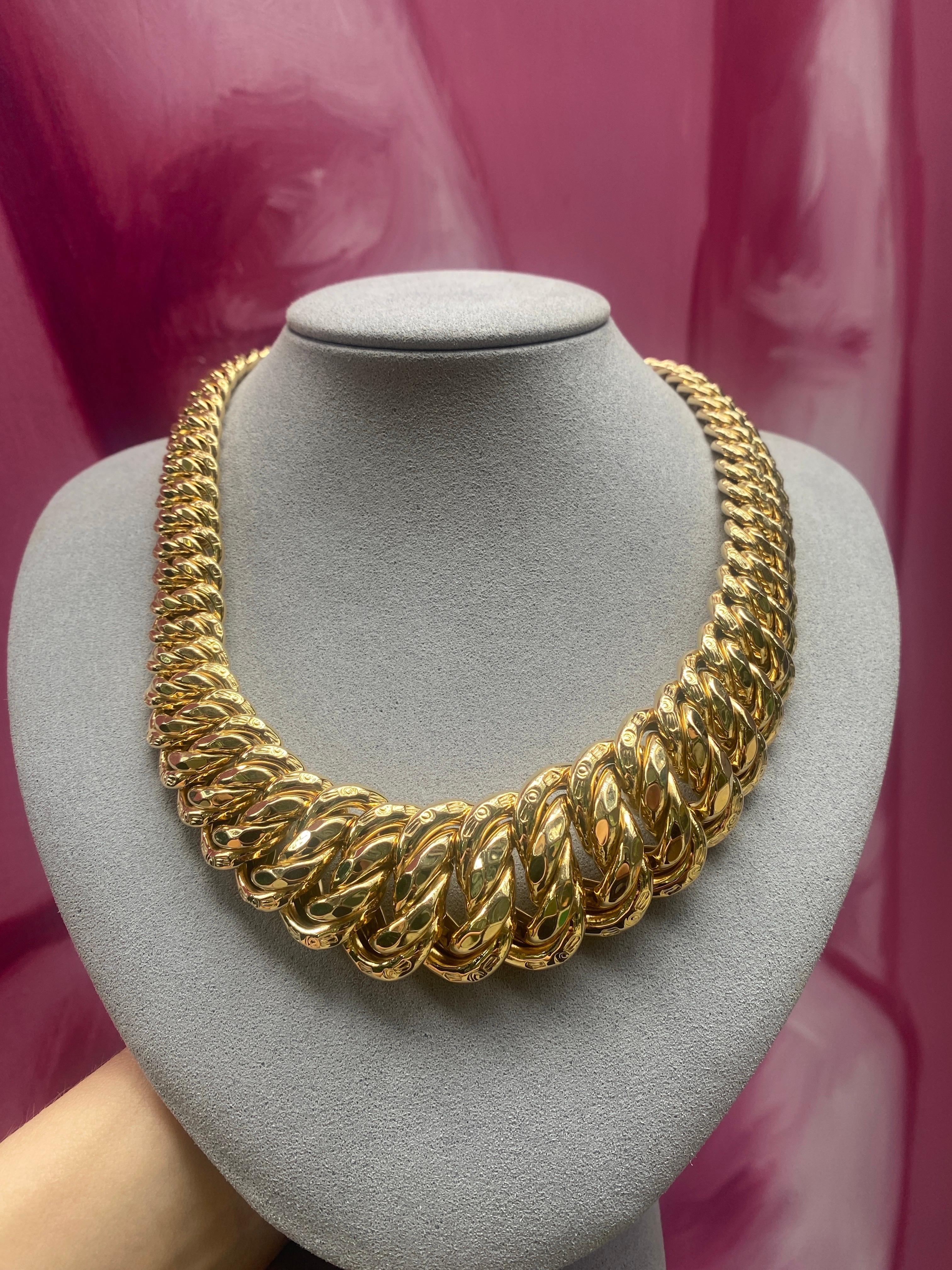 Collier italien en or jaune 14 carats en vente 10