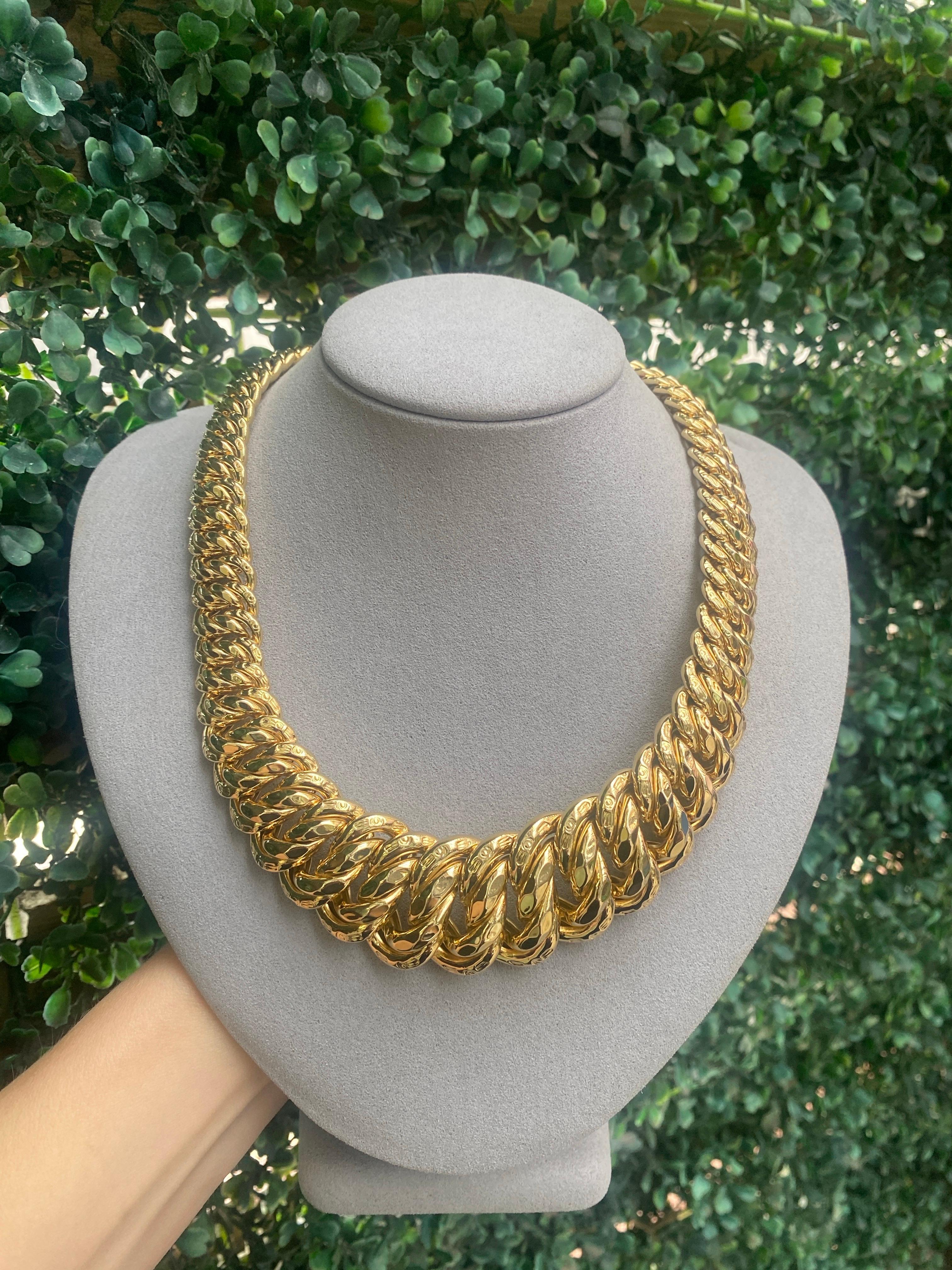 Collier italien en or jaune 14 carats en vente 11