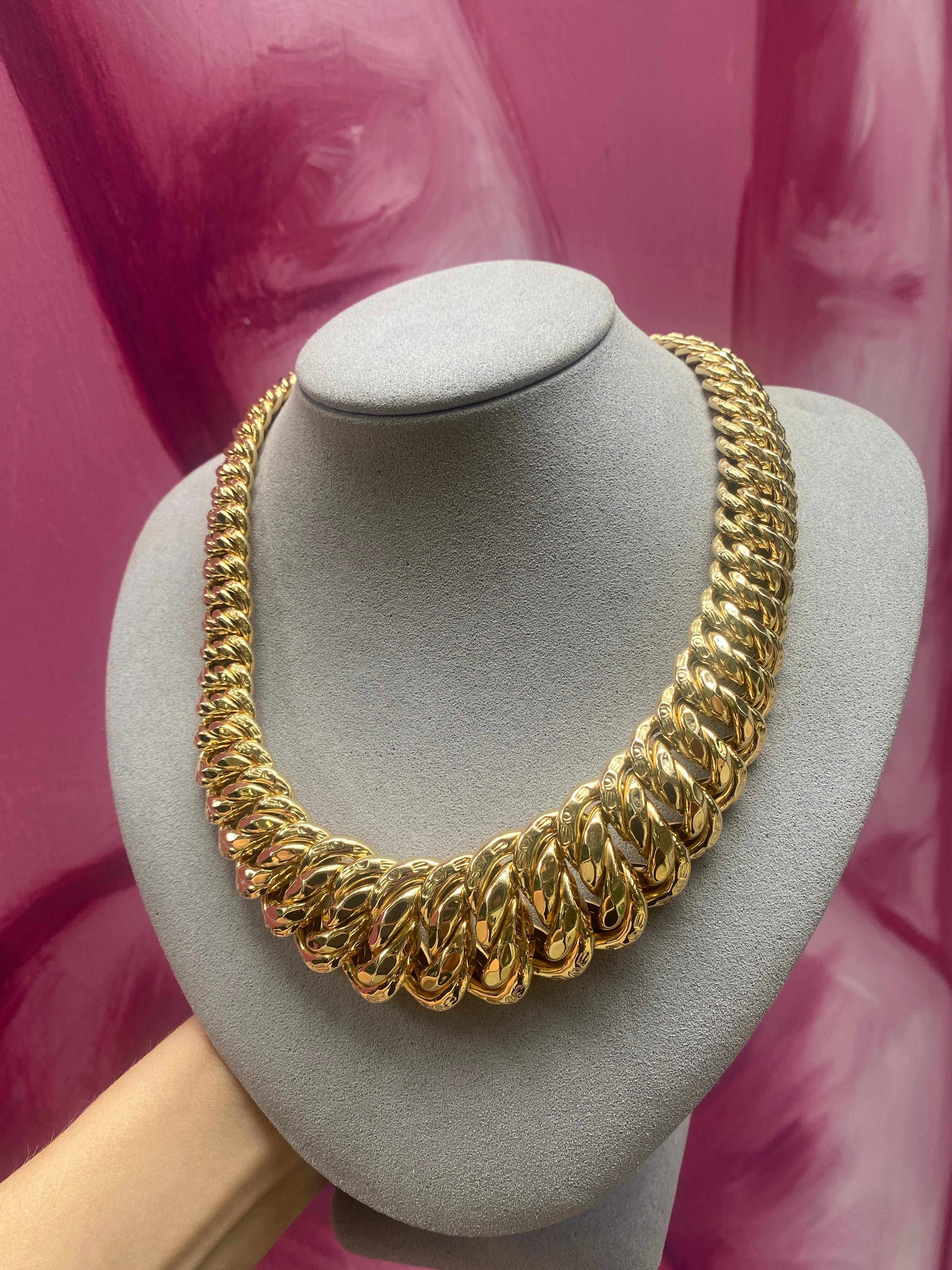 Collier italien en or jaune 14 carats en vente 12