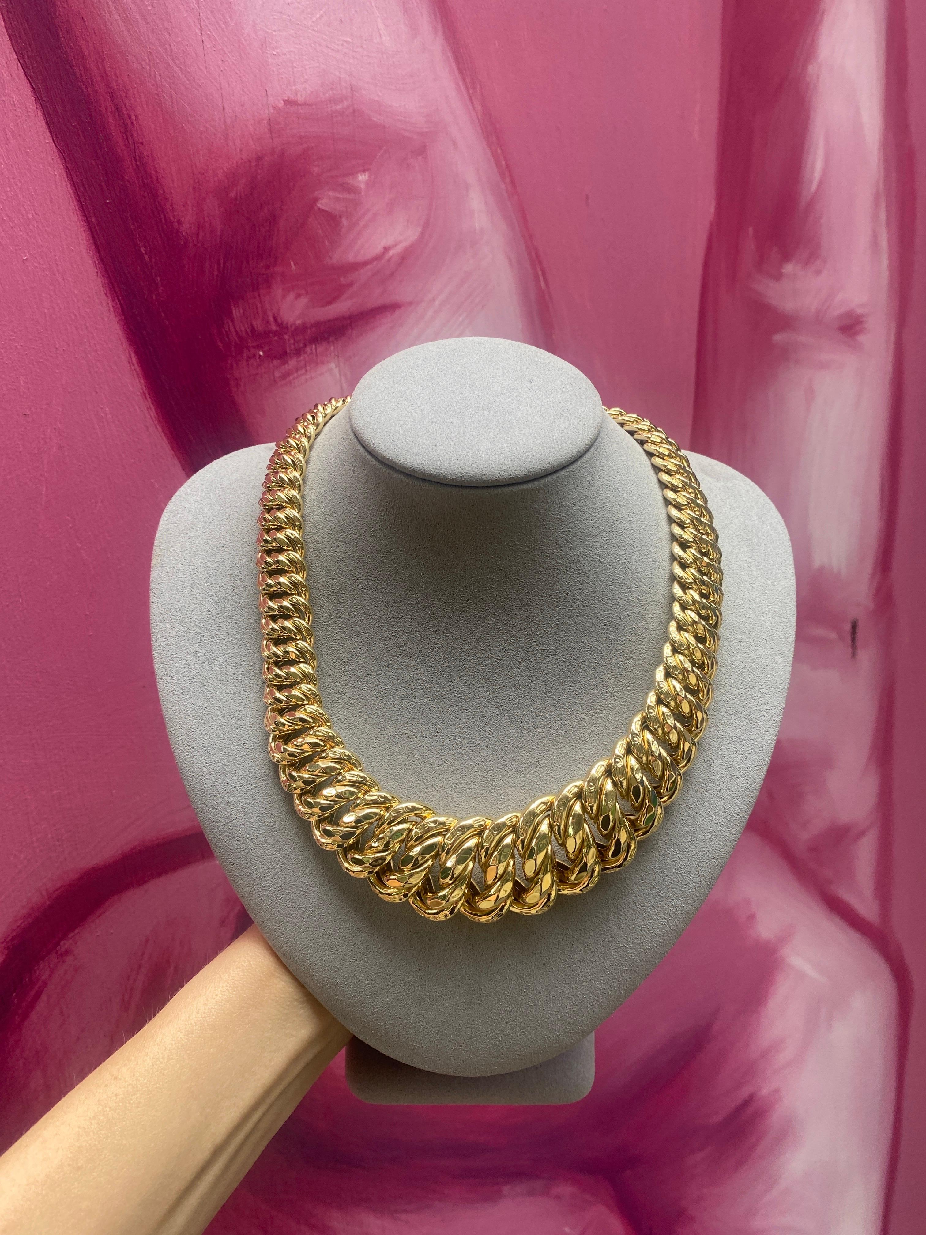 Collier italien en or jaune 14 carats en vente 13