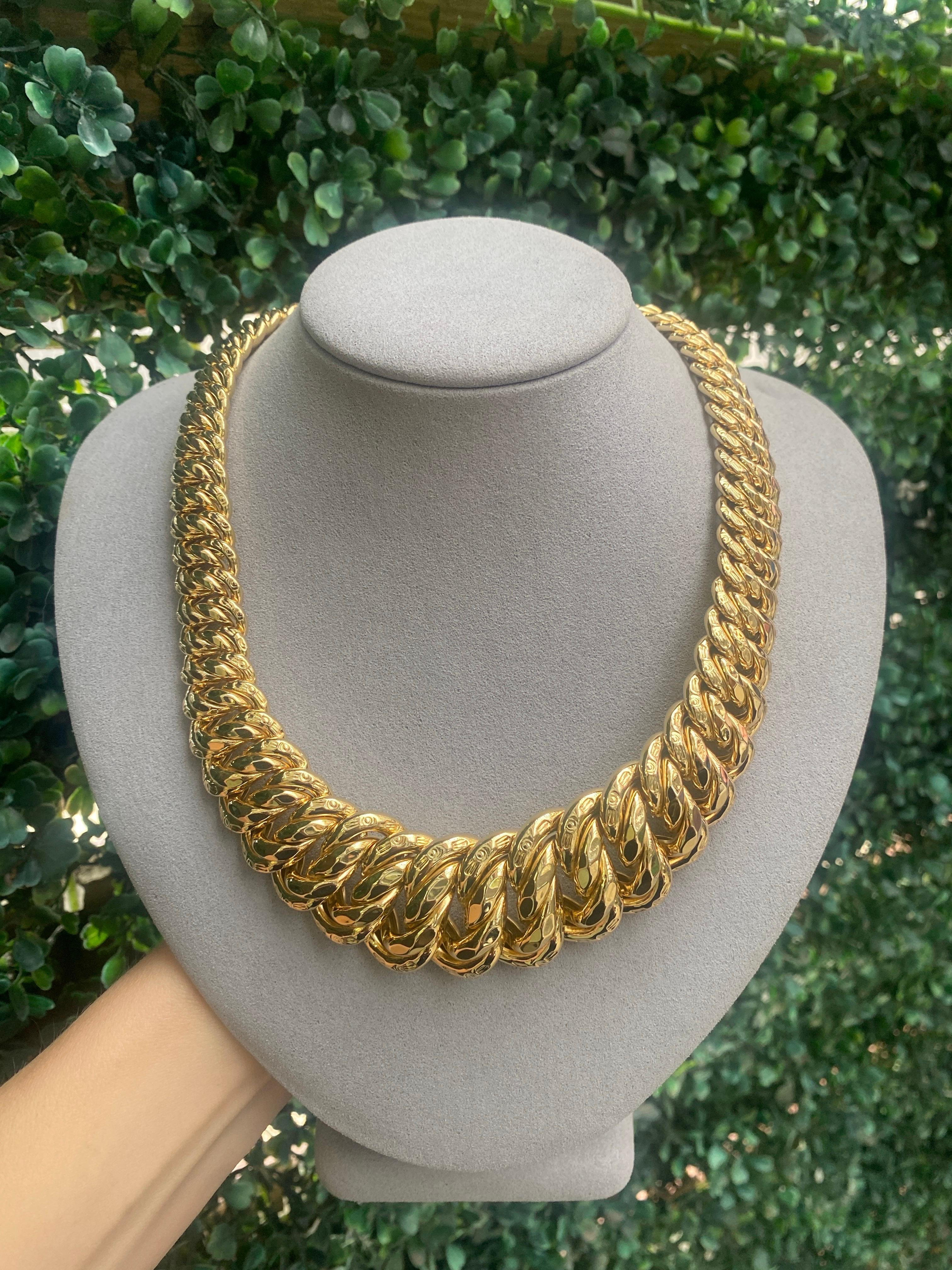 Collier italien en or jaune 14 carats en vente 14