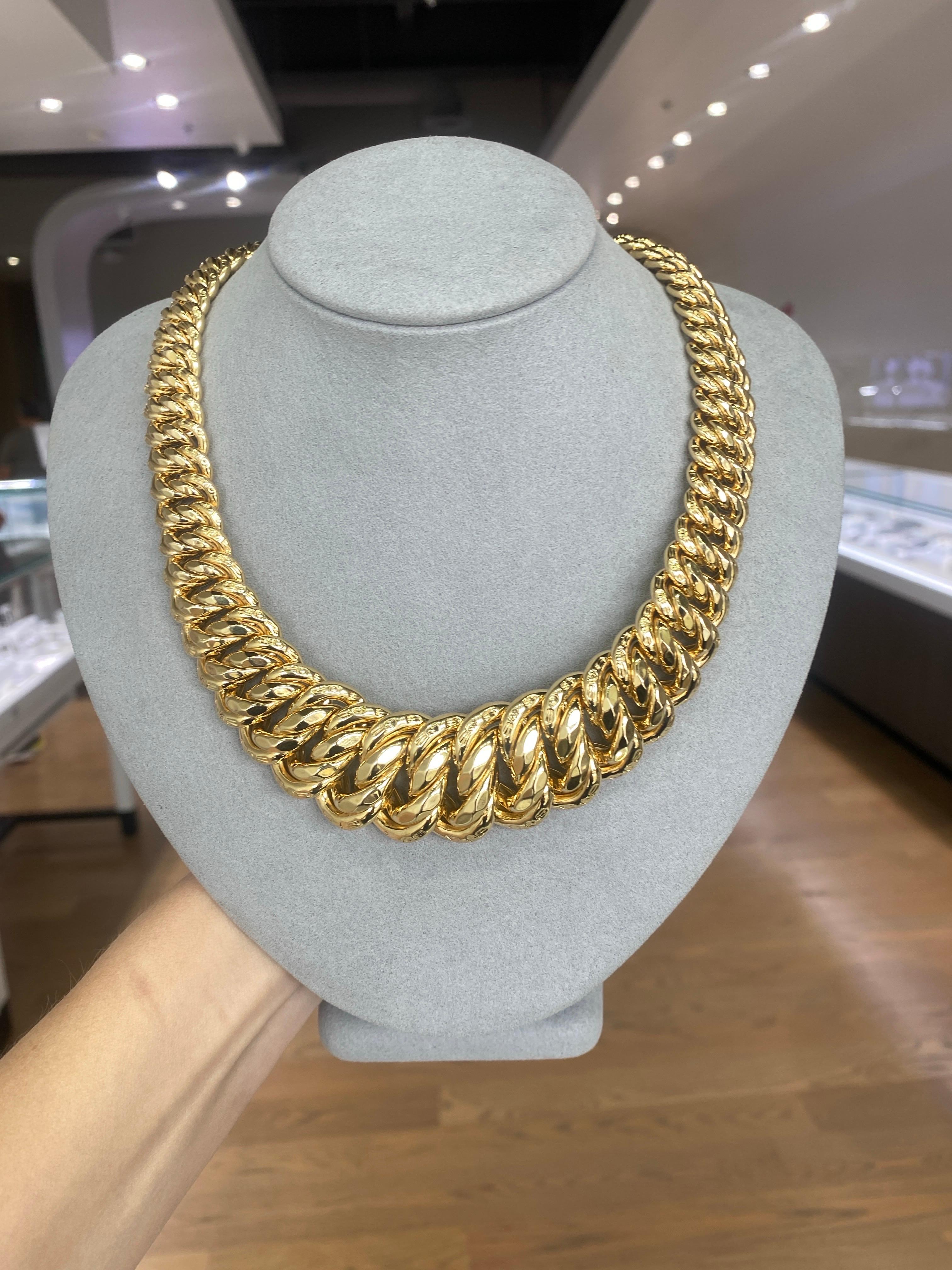 Collier italien en or jaune 14 carats en vente 1