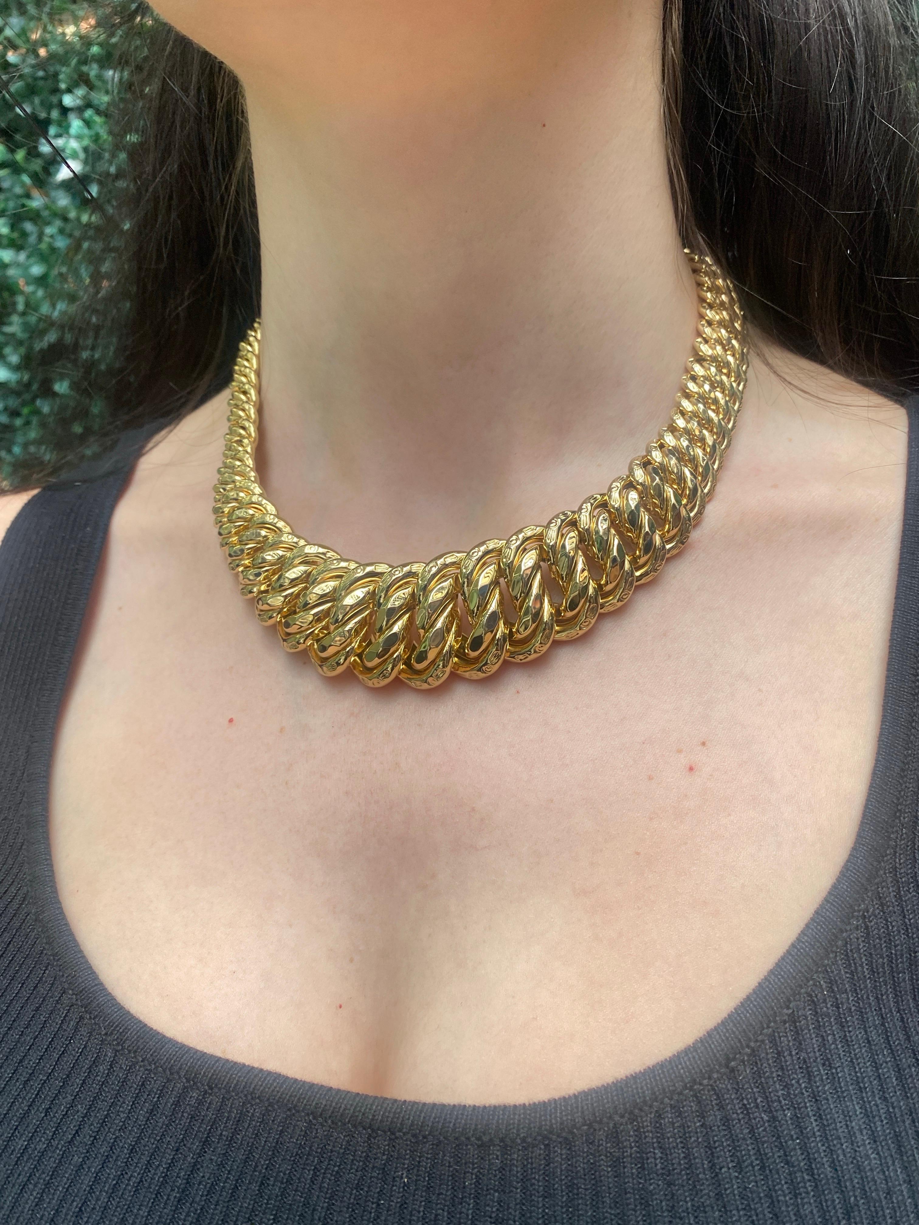 Collier italien en or jaune 14 carats en vente 4