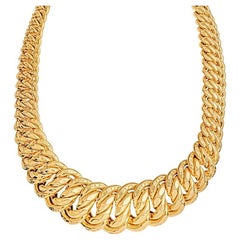 14 Karat Yellow Gold Italian Collar Necklace