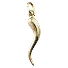 14 Karat Yellow Gold Italian Horn Pendant #21486