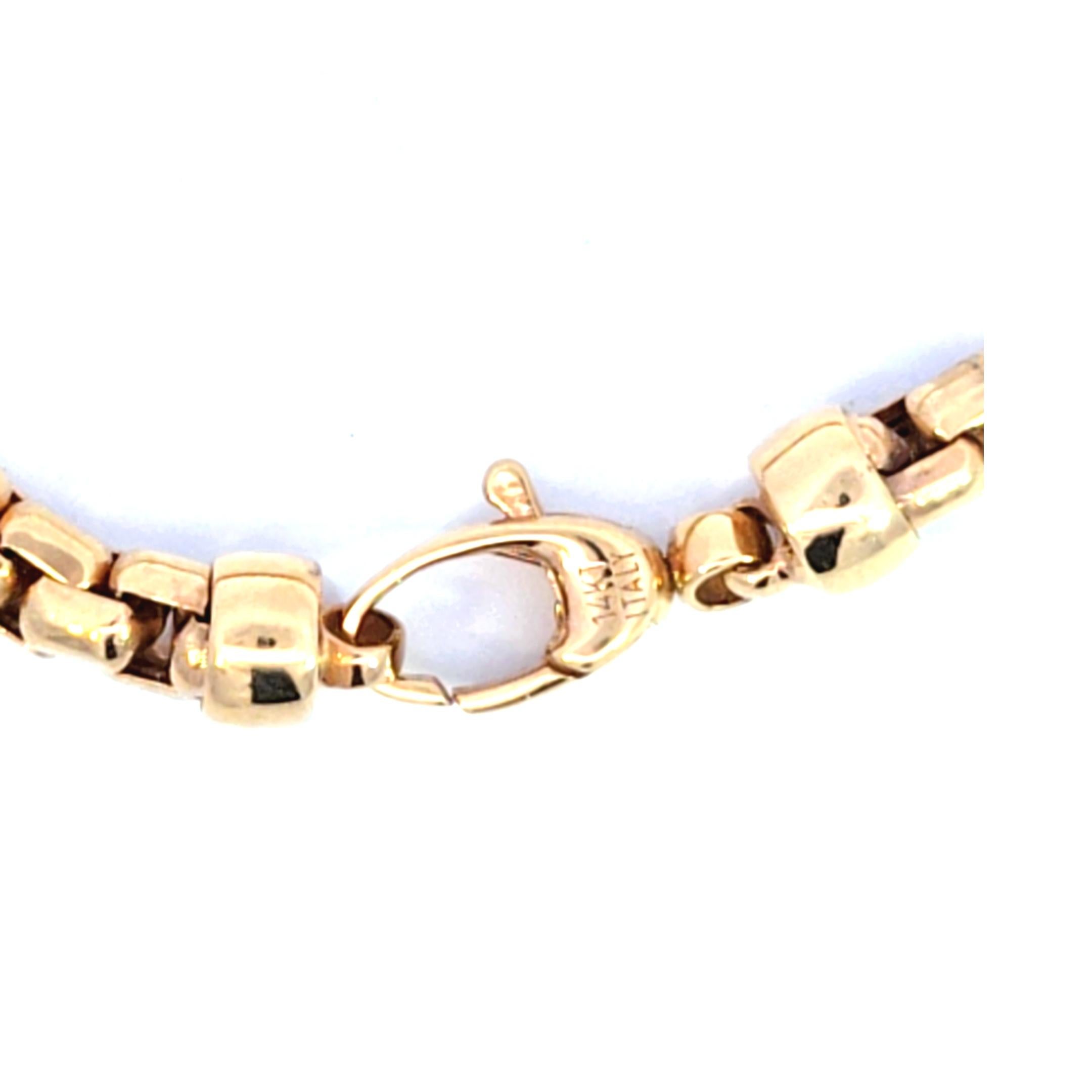 Italienisches Gliederarmband aus 14 Karat Gelbgold im Angebot 2