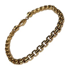 14 Karat Yellow Gold Italian Link Bracelet