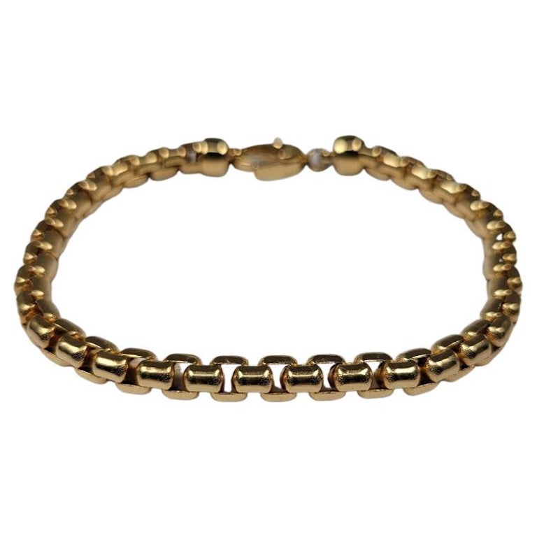14 Karat Yellow Gold Italian Link Bracelet at 1stDibs