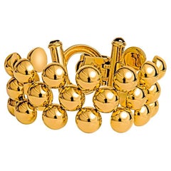 Bracciale con perline in oro giallo 14 carati Made in Italy