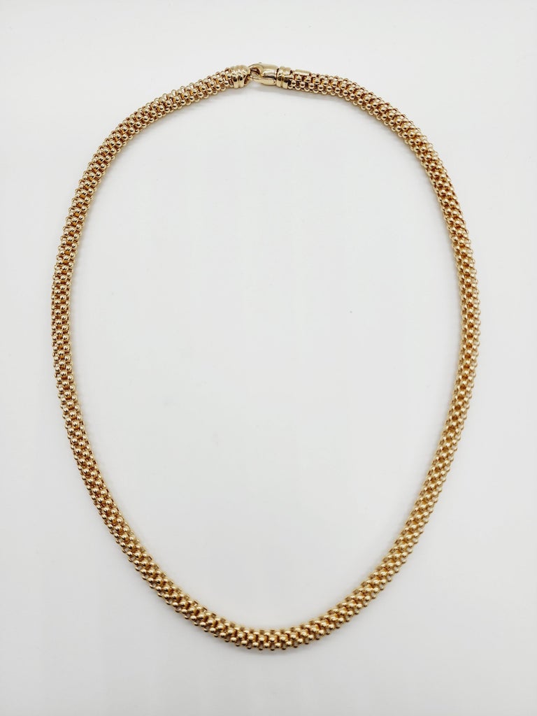 14 Karat Yellow Gold Italian Rope Chain For Sale at 1stDibs