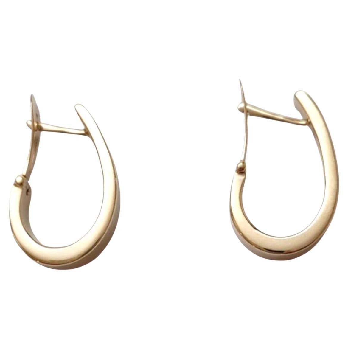 14 Karat Yellow Gold J Hoop Earrings #21930