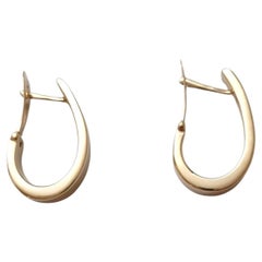 14 Karat Yellow Gold J Hoop Earrings #21930