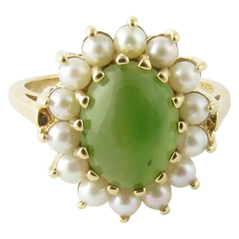 Jade And Pearl Ring