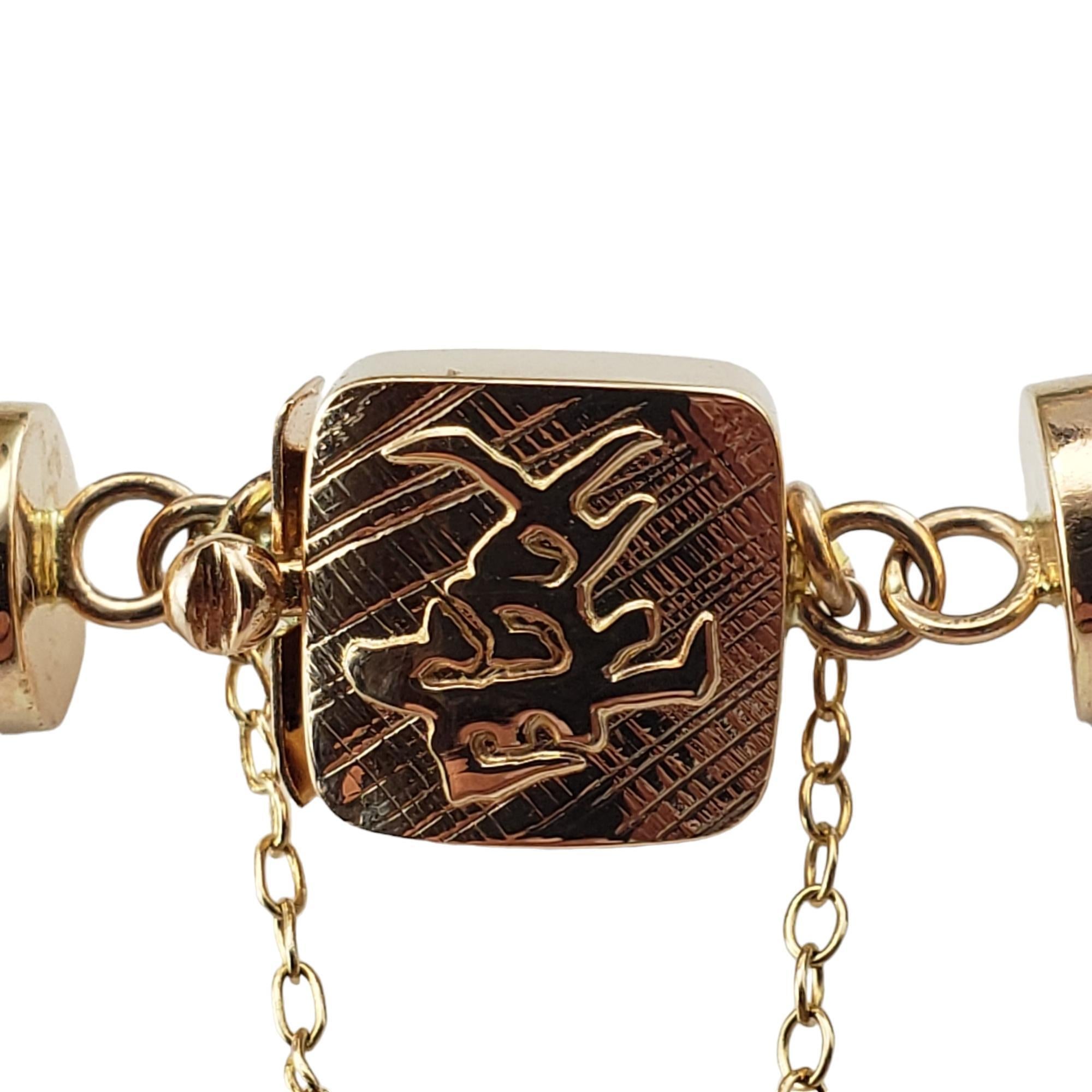 14 Karat Gelbgold Jade-Armband #15914 Damen