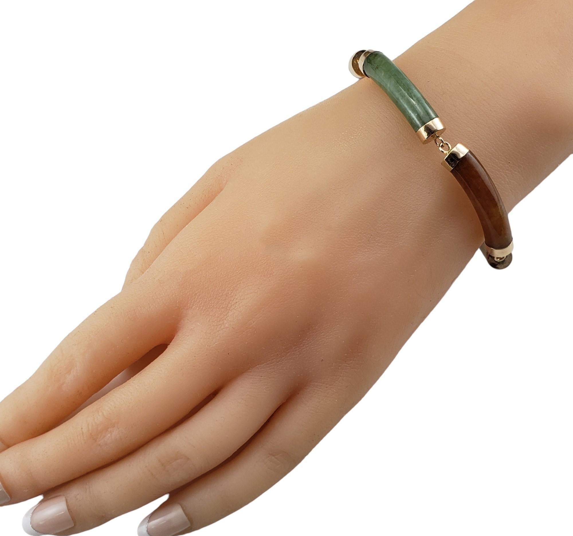 14 Karat Gelbgold Jade-Armband #15914 1