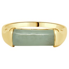 14 Karat Yellow Gold Jadeite Ring