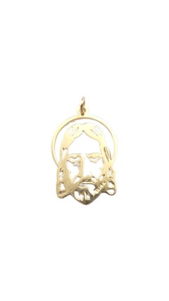 14 Karat Yellow Gold Jesus Pendant #21323