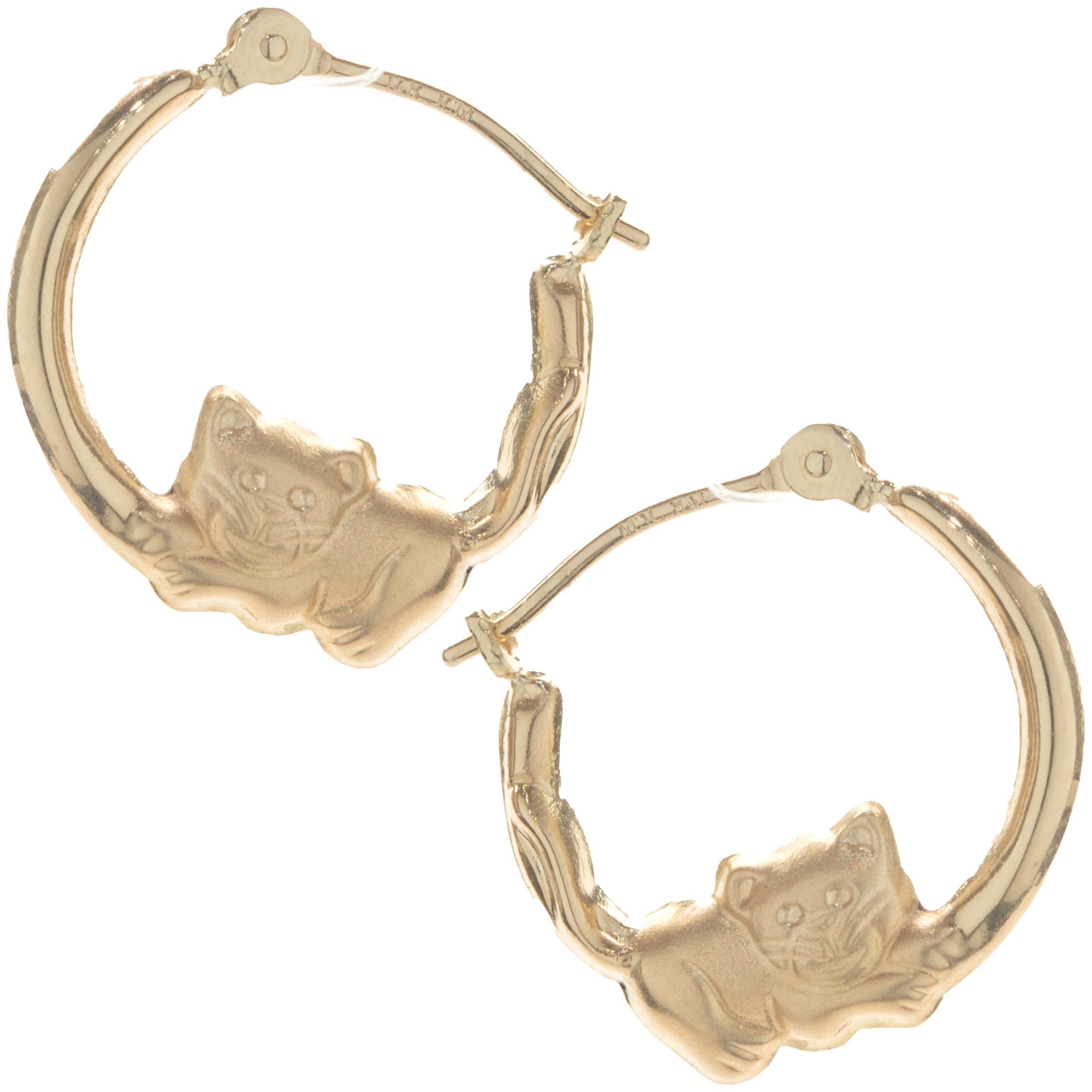 Material: 14K yellow gold
Dimensions: earrings measure 15mm in length
Weight:  0.8 grams