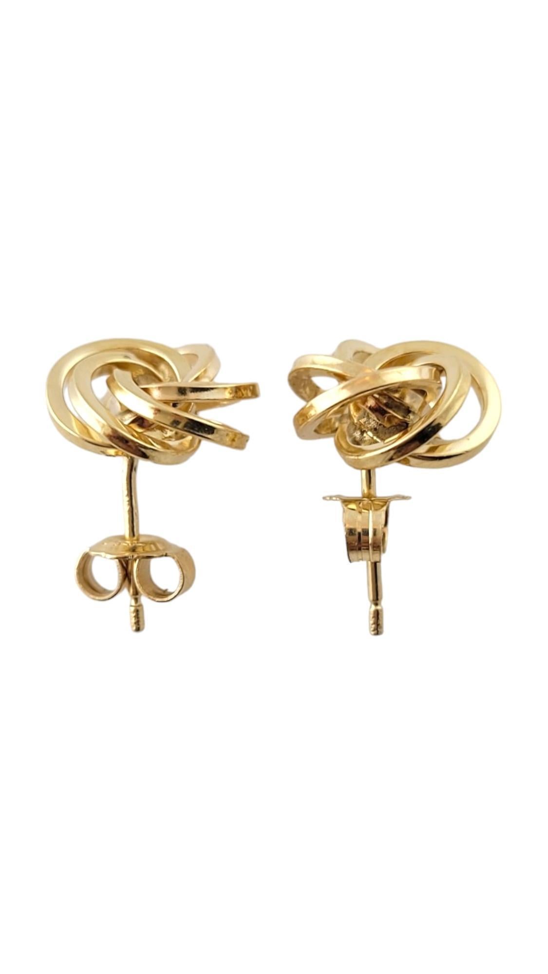 14 Karat Gelbgold Knoten-Ohrringe #17762 im Zustand „Gut“ im Angebot in Washington Depot, CT