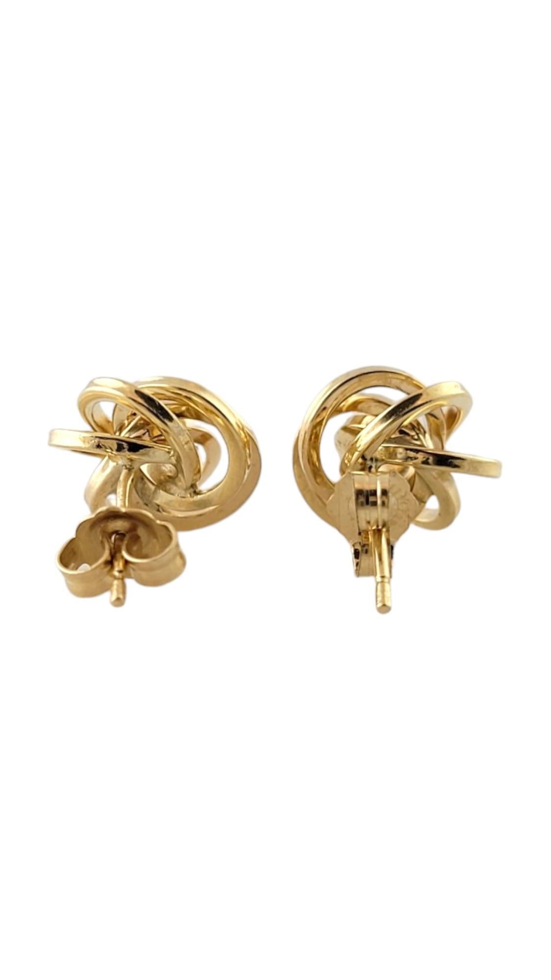 14 Karat Gelbgold Knoten-Ohrringe #17762 Damen im Angebot