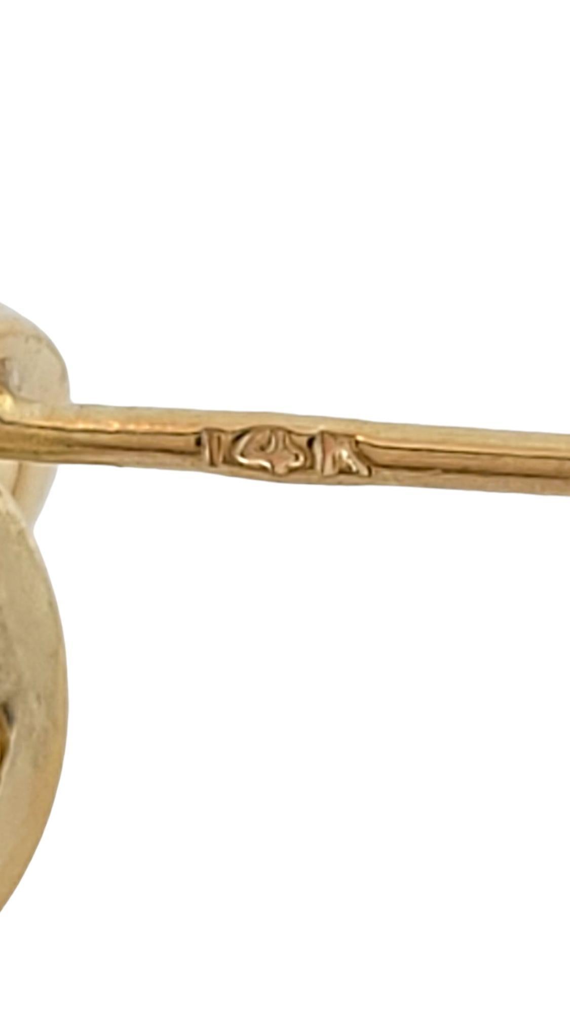 14 Karat Gelbgold Knoten-Ohrringe #17762 im Angebot 1