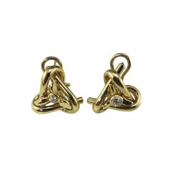 14 Karat Yellow Gold Knot Earrings #18655