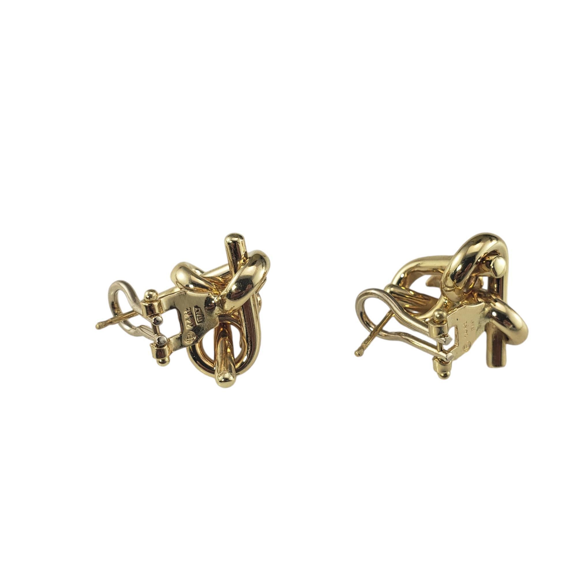 14 Karat Gelbgold Knoten-Ohrringe #18655 im Angebot 1
