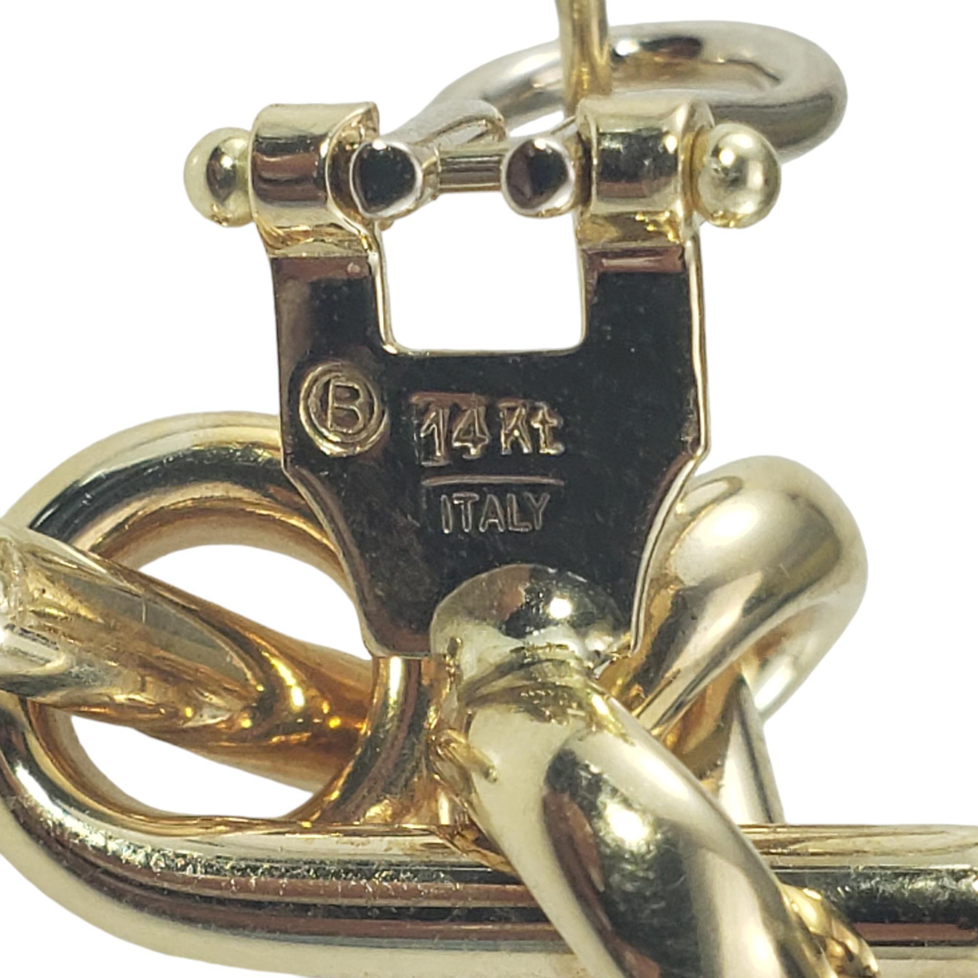 14 Karat Gelbgold Knoten-Ohrringe #18655 im Angebot 2