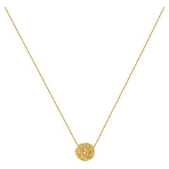 Halskette aus 14 Karat Gelbgold mit Knoten