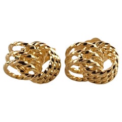 14 Karat Gelbgold Knoten-Ohrstecker #19765
