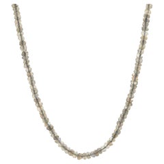 14 Karat Gelbgold Labradorit-Perlen-Halskette