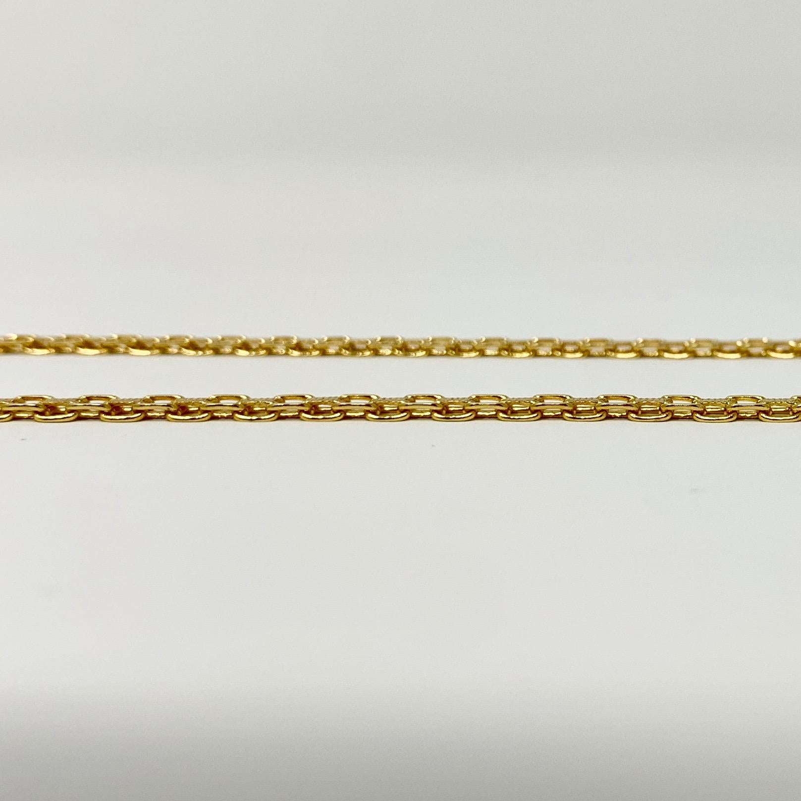 14 Karat Yellow Gold Ladies Bismark Link Chain Necklace In Good Condition In Guilford, CT