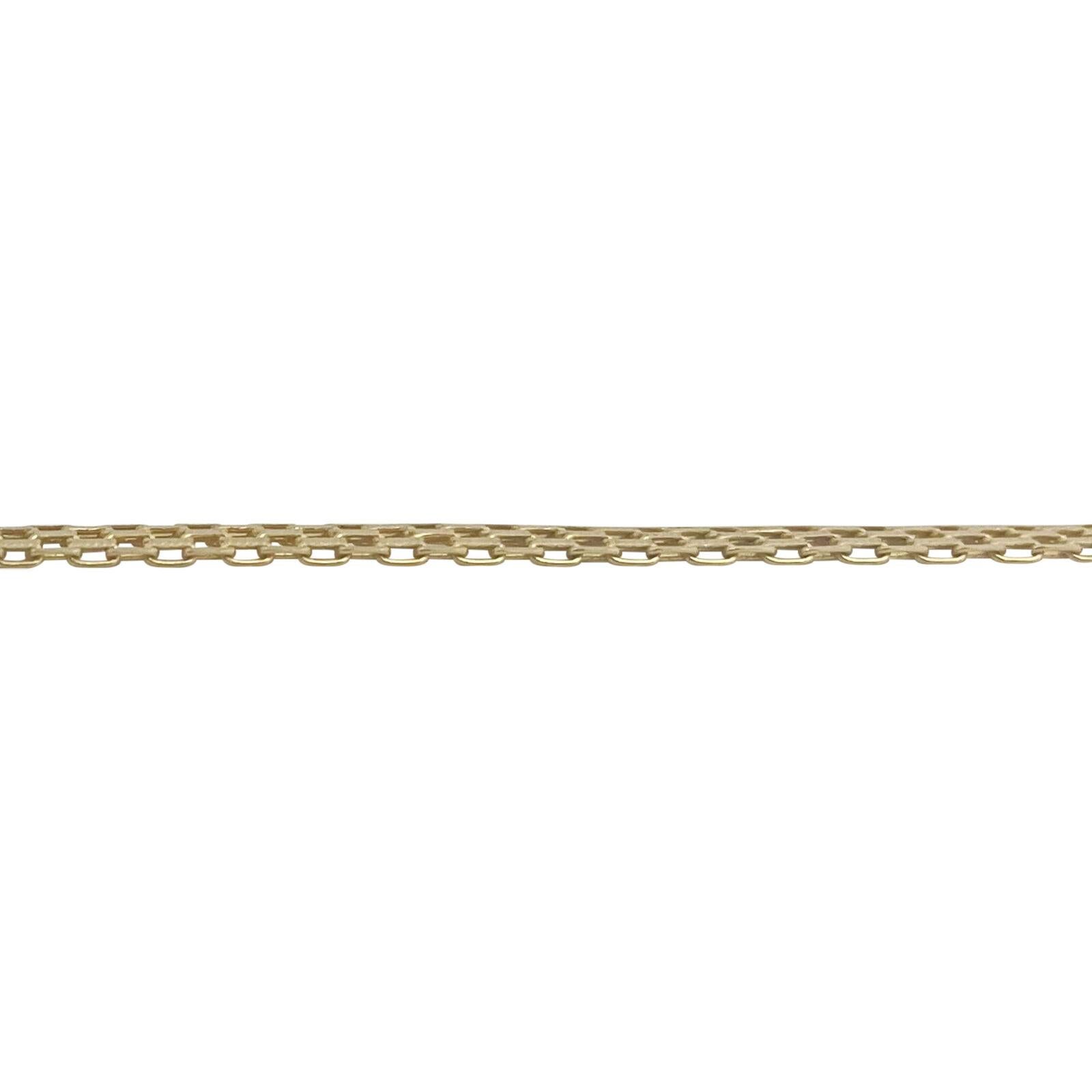 Women's 14 Karat Yellow Gold Ladies Bismark Link Chain Necklace Italy 