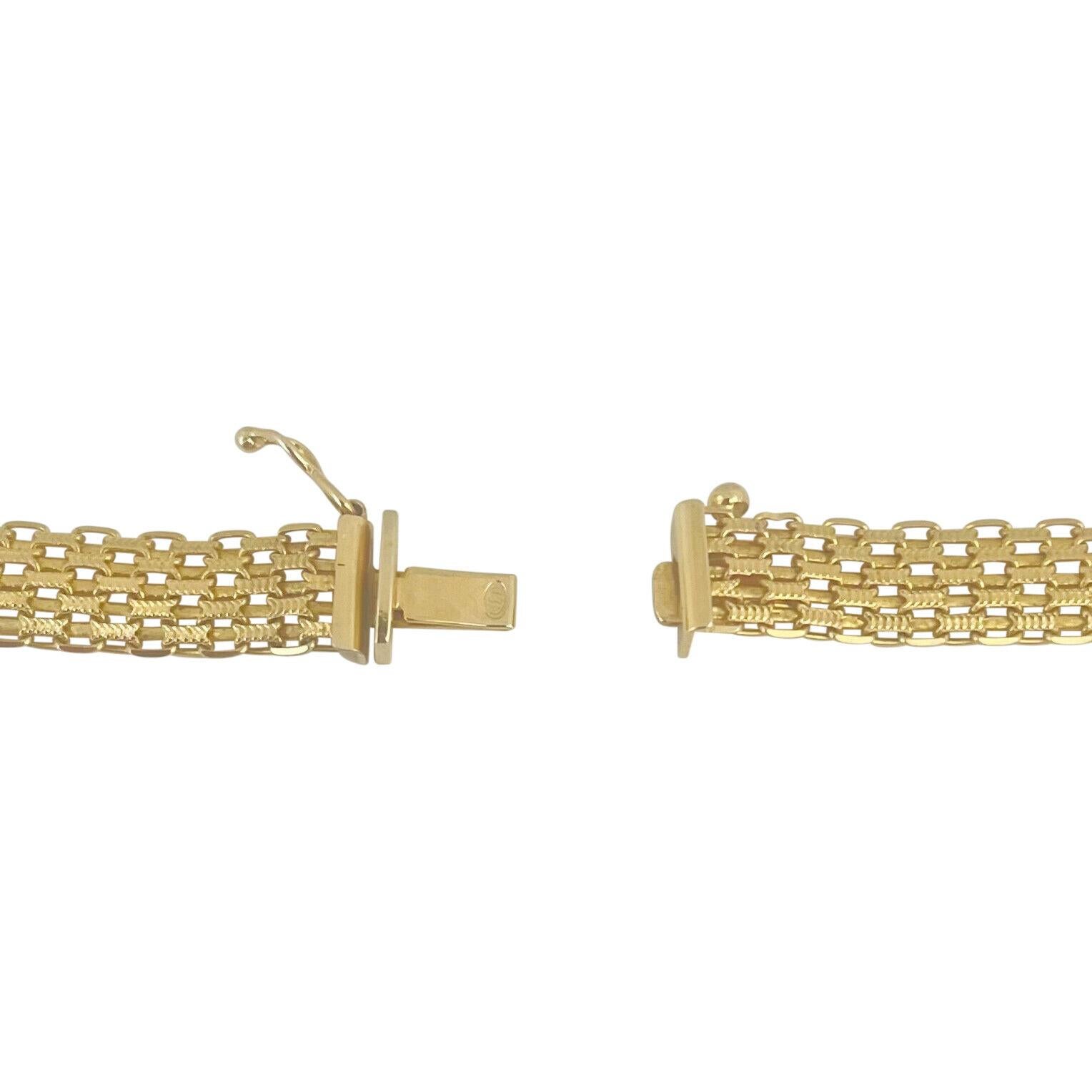 14 Karat Yellow Gold Ladies Bismark Link Chain Necklace Italy  2