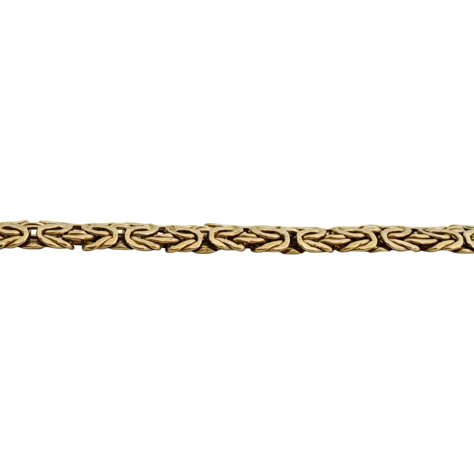 14 Karat Gelbgold Damen Byzantinisches Gliederarmband Turkey im Zustand „Gut“ in Guilford, CT
