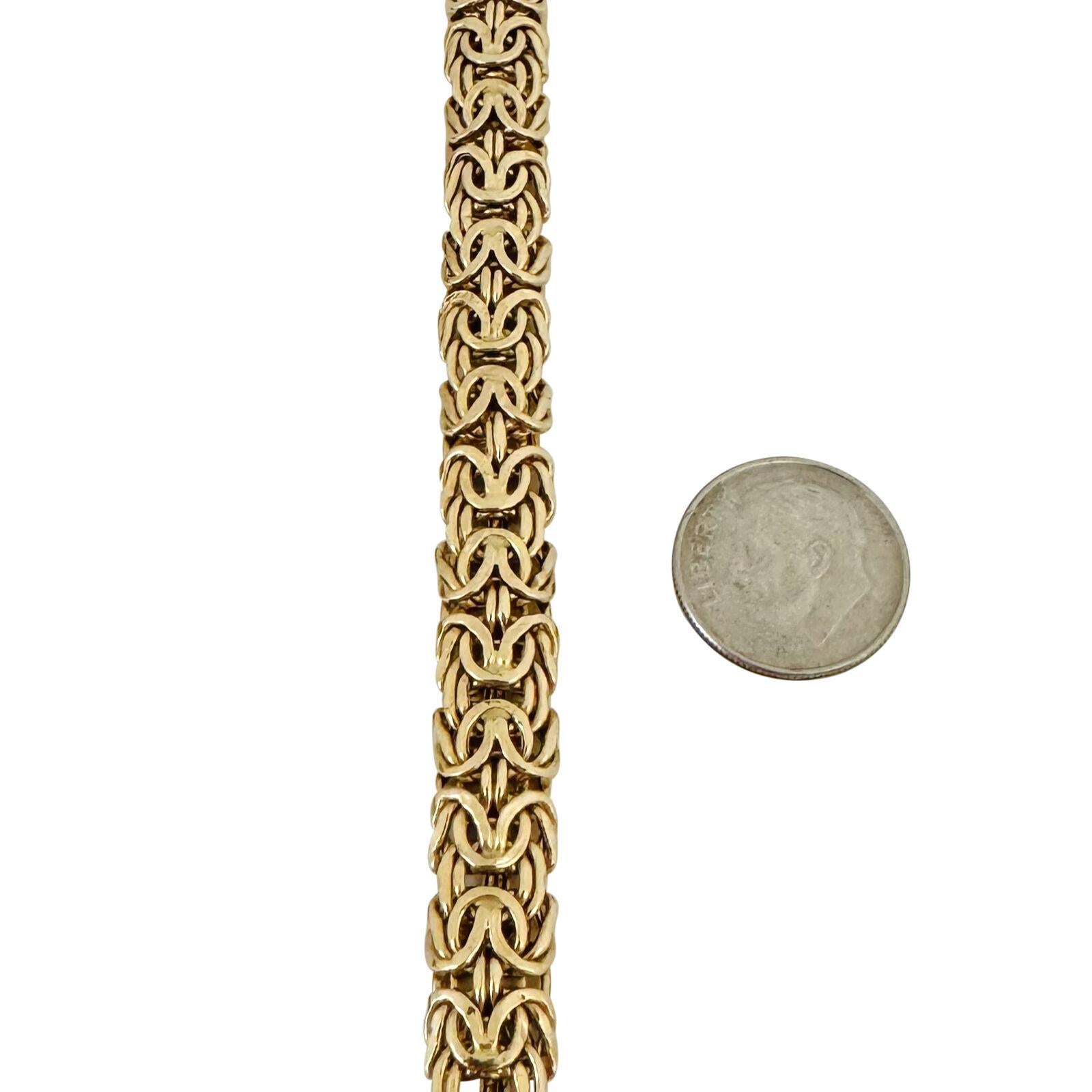 14 Karat Gelbgold Damen Byzantinisches Gliederarmband Turkey 1