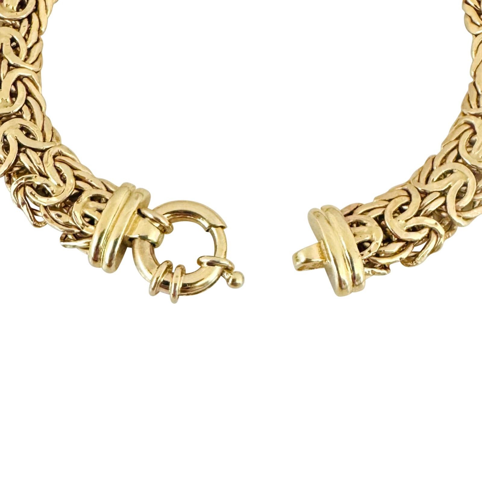 14 Karat Gelbgold Damen Byzantinisches Gliederarmband Turkey 2