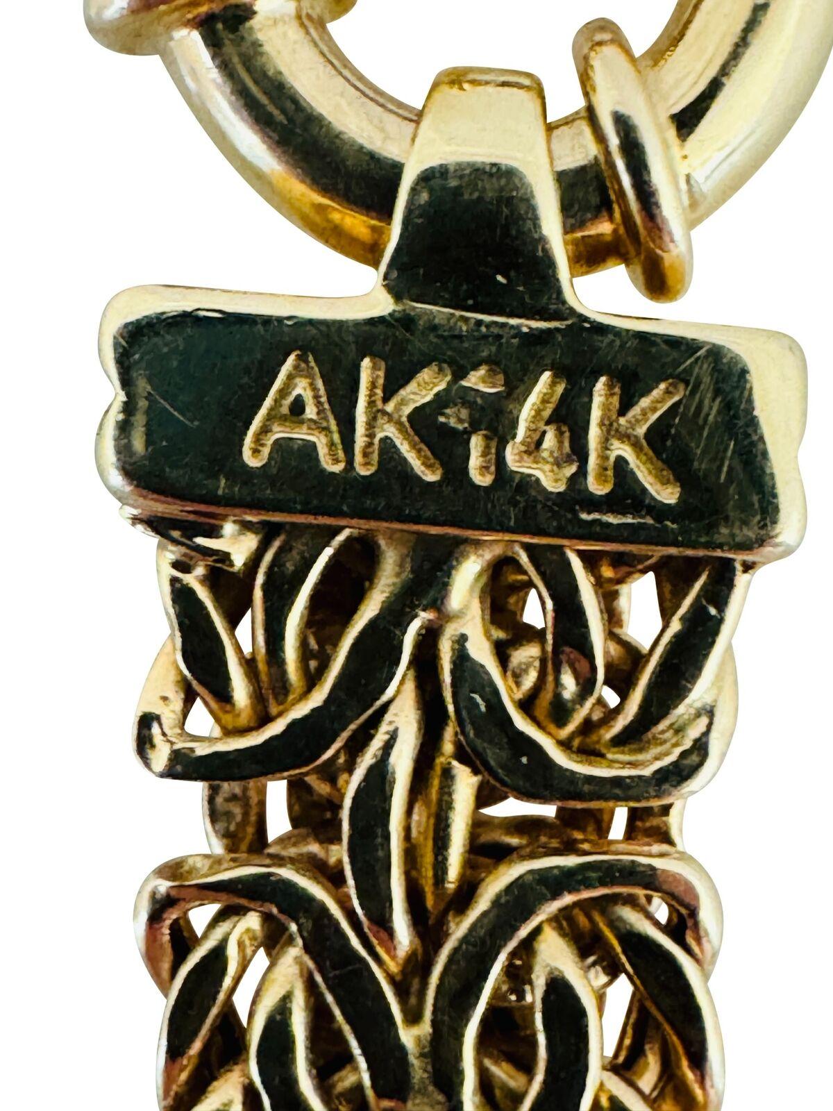 14 Karat Gelbgold Damen Byzantinisches Gliederarmband Turkey 3