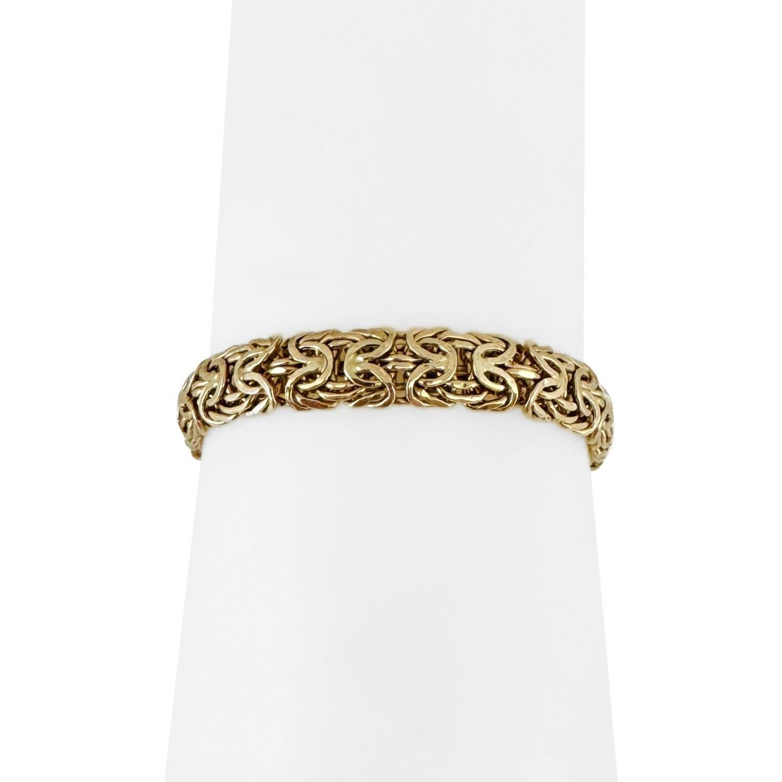 14 Karat Gelbgold Damen Byzantinisches Gliederarmband Turkey 5