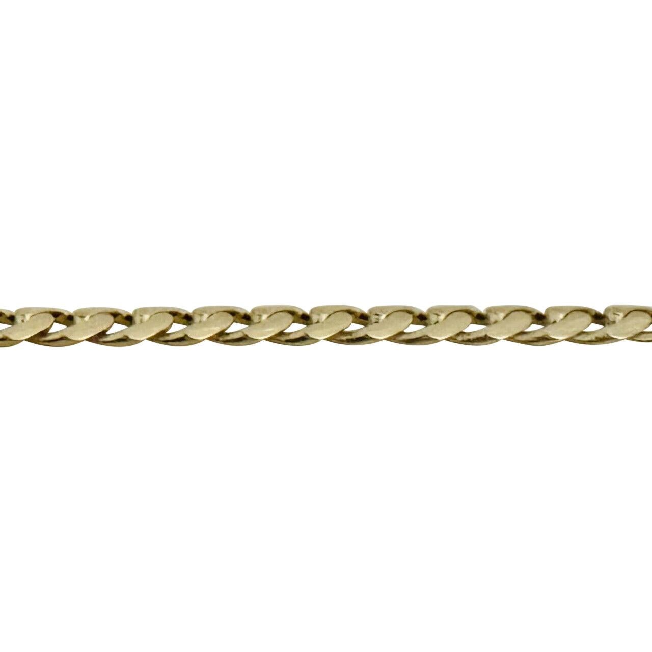 14 Karat Gelbgold Damen Curb Link CZ Armband mit verziertem Verschluss im Zustand „Gut“ in Guilford, CT