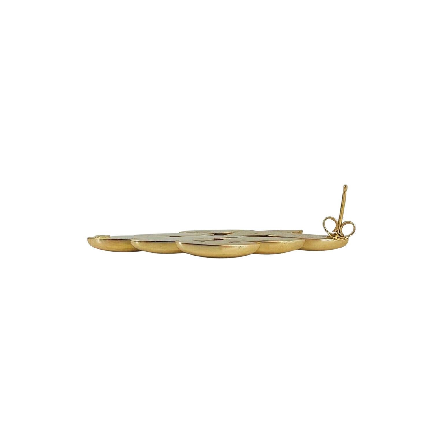 14 Karat Gelbgold Damen-Gliederohrringe mit Marquise-Panther, Italien im Zustand „Gut“ in Guilford, CT