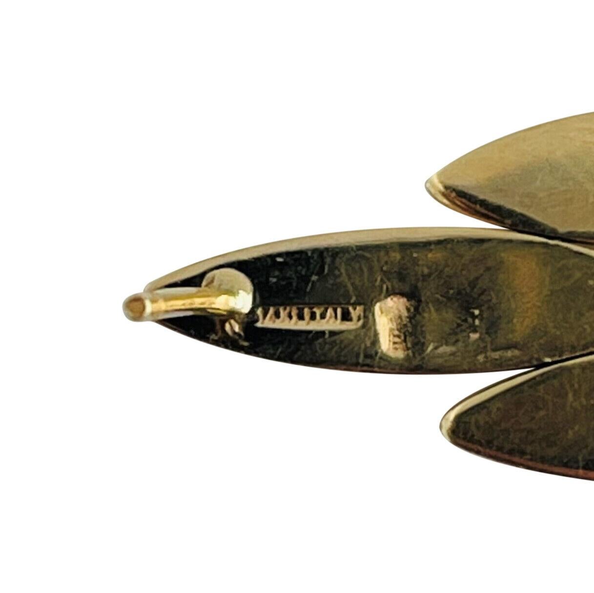 14 Karat Gelbgold Damen-Gliederohrringe mit Marquise-Panther, Italien 2