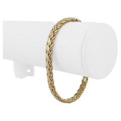 14 Karat Yellow Gold Ladies Fancy Braided Link Bracelet