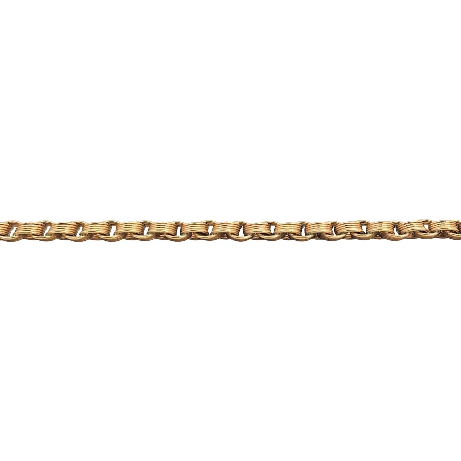 Women's 14 Karat Yellow Gold Ladies Fancy Circle Link Chain Necklace