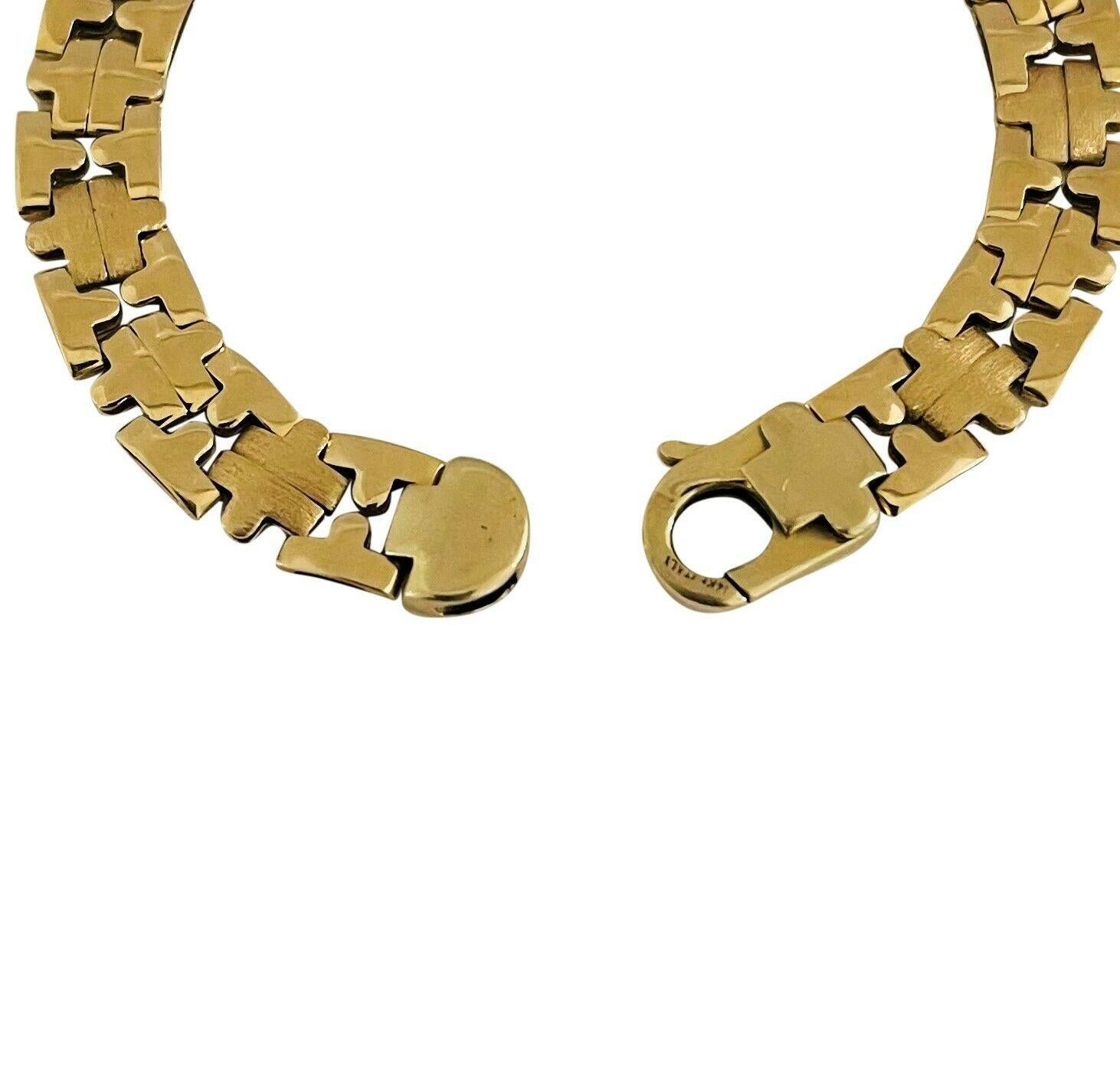 Women's 14 Karat Yellow Gold Ladies Fancy Link Bracelet, Italy