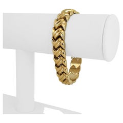 14 Karat Yellow Gold Ladies Fancy Link Bracelet Turkey