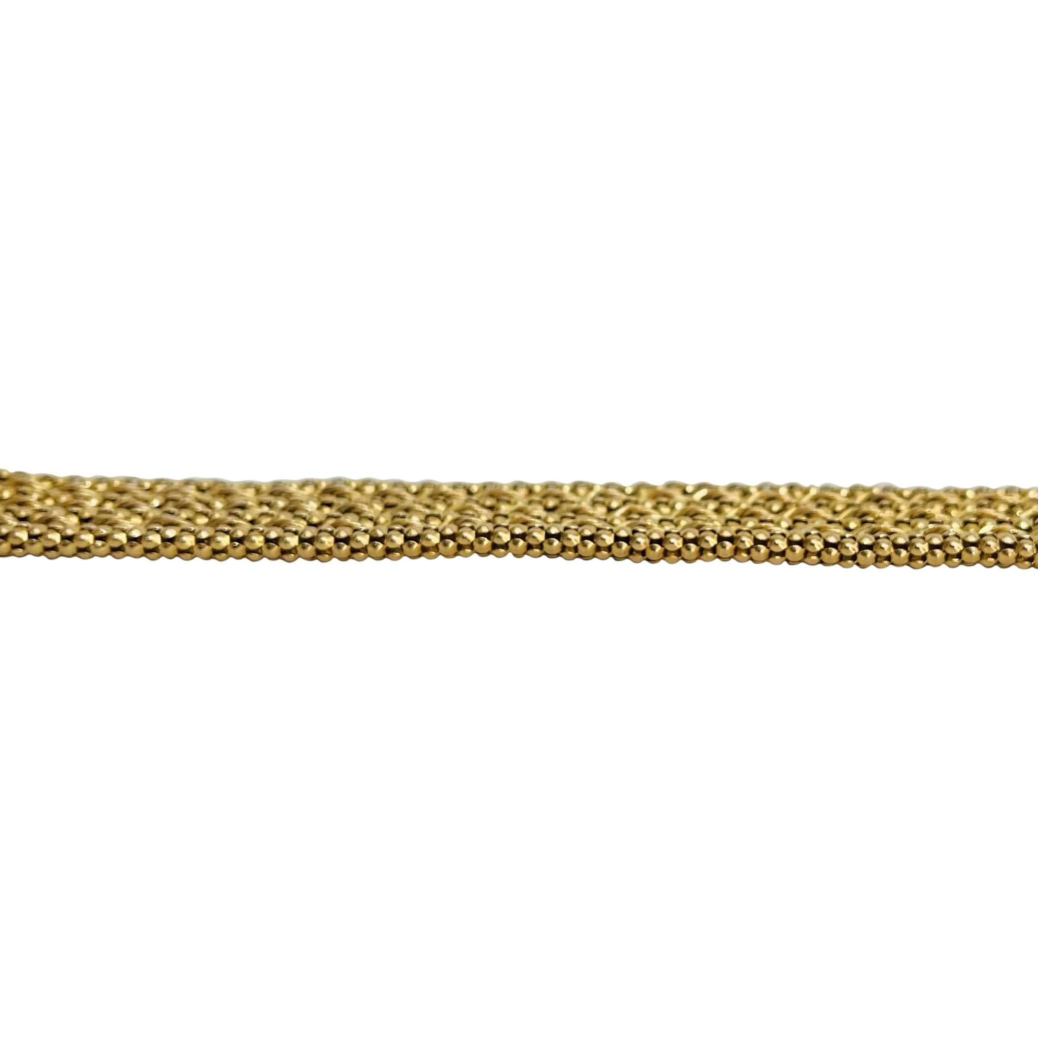 Women's 14 Karat Yellow Gold Ladies Fancy Popcorn and Rope Link Bracelet, Italy