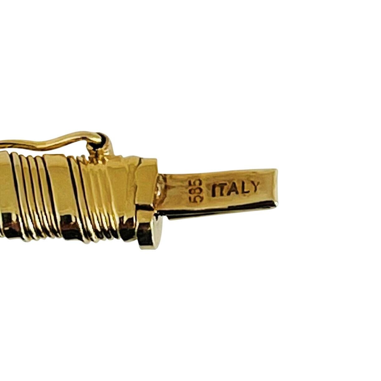 14 Karat Yellow Gold Ladies Flex Tubogas Link Collar Necklace, Italy 2