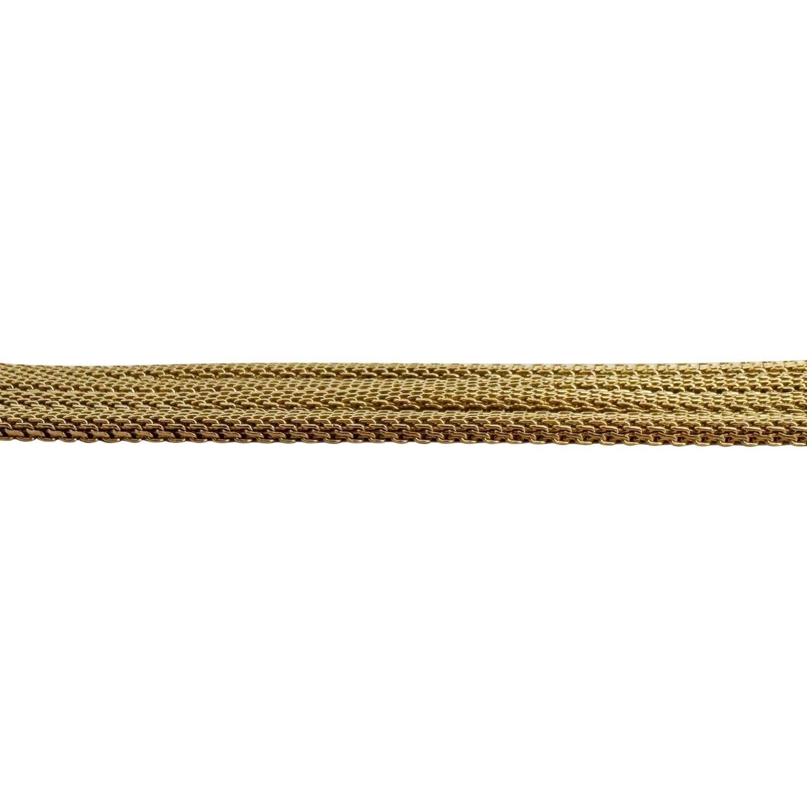 Bracelet à maillons en or jaune 14 carats pour dames à quatre brins Bon état - En vente à Guilford, CT